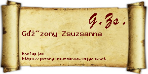 Gózony Zsuzsanna névjegykártya