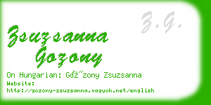 zsuzsanna gozony business card